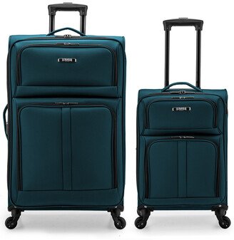 U.S. Traveler Anzio 2 Piece Softside Expandable Spinner Luggage Set-AA