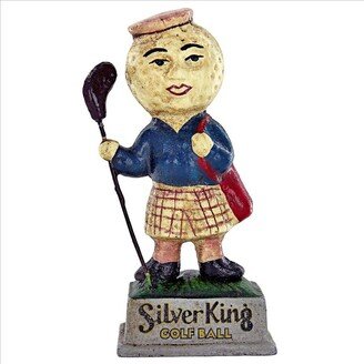 'Silver King Golf Ball Advertisement' Cast Iron Golfer Statue