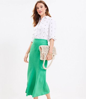 Petite Jacquard Bias Midi Skirt