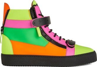 Coby colour-block high-top sneakers