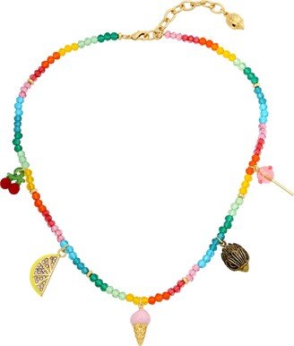 Fruit Beaded Charm Necklace