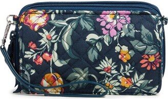 Women' Cotton RFID All in One Crobody Bag Freh-Cut Floral Green