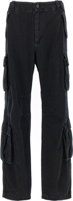 Straight Leg Cargo Jeans-AA