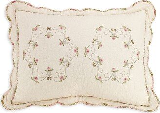 Modern Heirloom Felisa Floral Embroidered Standard Pillow Sham