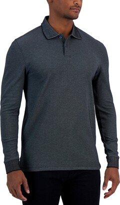 Men's Classic-Fit Solid Long-Sleeve Polo Shirt, Created for Macy's