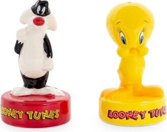 Silver Buffalo Sylvester and Tweety Ceramic Salt and Pepper Shakers | Set of 2