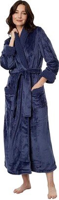 Plush Sherpa Robe 52 (French Navy) Women's Robe