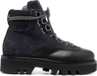 Panelled Lace-Up Boots-AA