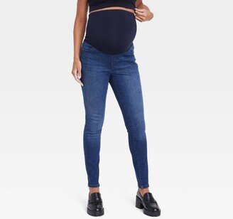 Over Belly Skinny Maternity Pants - Isabel Maternity by Ingrid & Isabel™ Blue