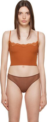 Brown Fits Everybody Corded Lace Camisole