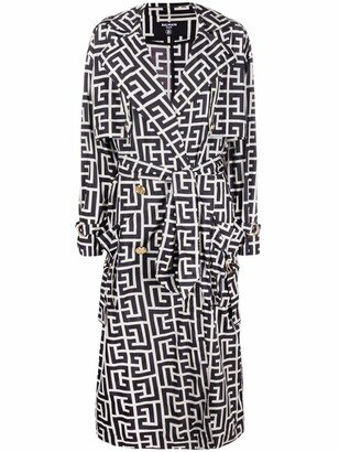 Monogram Pattern Trench Coat