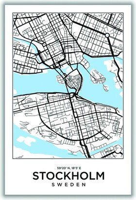 Stanley Print House Map Of Stockhold Sweden