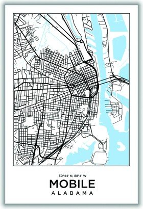 Stanley Print House Map Of Mobile Alabama