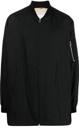 Solid-Collar Bomber Jacket-AA