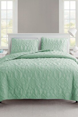 Shore Embossed Quilt Set - Queen-AA