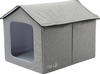 Hush Puppy Electronic Heating and Cooling mart Collapsible Dog and Cat House - Gray