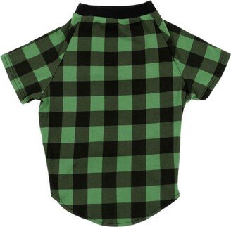 Leveret Big Dog Cotton Pajama Plaid Black and Green - Black Green