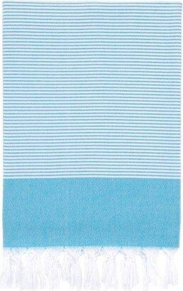 Elegant Thin Striped Pestemal Beach Towel Turquoise