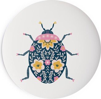 Salad Plates: Floral Ladybug - Multi Salad Plate, Multicolor