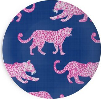 Salad Plates: Leopard Parade Salad Plate, Blue