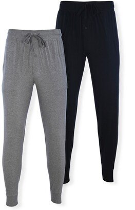 Men's Big and Tall Knit Joggers, Pack of 2 - Black, Gray