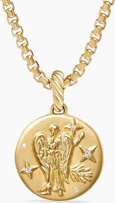 Virgo Amulet in 18K Yellow Gold with Diamonds Women's