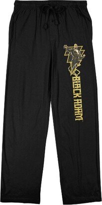 Black Adam Lightning Bolt Adam Men's Black Sleep Pajama Pants-Small