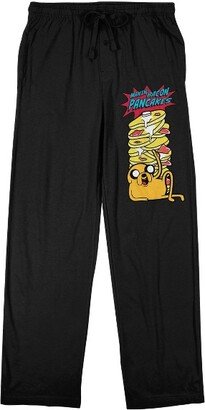 Warner Bros. Adventure Time Bacon Pancake Men's Black Sleep Pajama Pants-Small