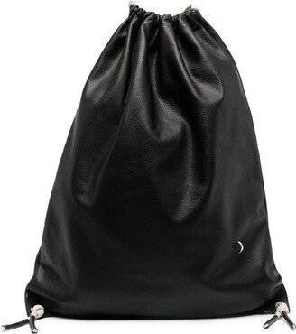 Large Calf-Leather Drawstring Bag