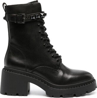 Studded Lace-Up Boots-AA