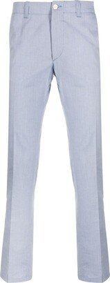Straight-Leg Cotton Trousers-BK