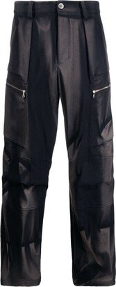 JiyongKim Bleached-Effect Straight-Leg Trousers