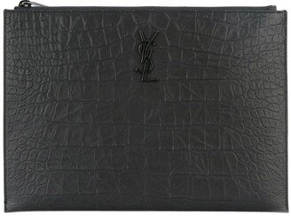 Monogram zip pouch