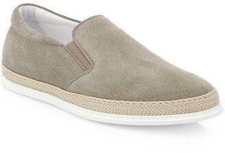 Suede Espadrille Slip-On Sneakers