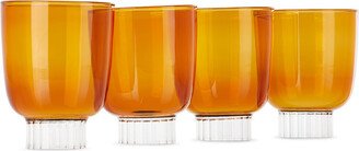 Ichendorf Milano Orange Liberta Stemmed Wine Glass Set, 4 pcs