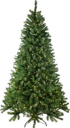 Northlight 7.5' Prelit Artificial Christmas Tree Full Multi-Function Basset Pine - Dual Color LED lights