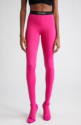 Glossy Jersey Footed Leggings