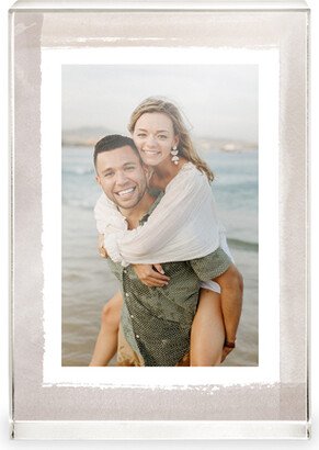 Acrylic Photo Blocks: Watercolor Border Acrylic Block, 5X7, White