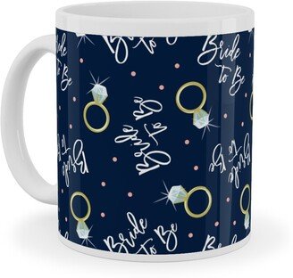 Mugs: Bride To Be - Navy Ceramic Mug, White, 11Oz, Blue