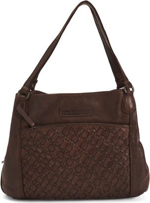 TJMAXX Leather Front Pocket Hobo