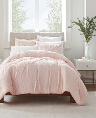 Simply Clean Antimicrobial Pleated Twin Extra Long Comforter Set, 2 Piece