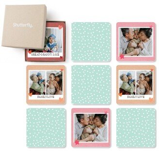 Memory Games: Hearts And Stars Frame Memory Game, Glossy, Beige