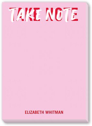 Notepads: Graffiti Notes Notepad, Pink, Matte