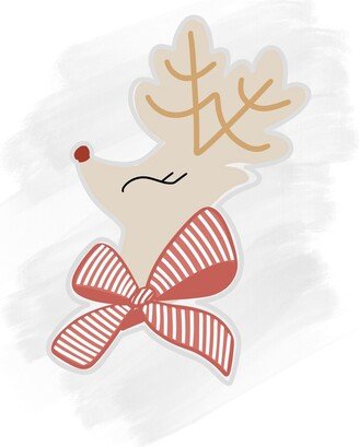 Reindeer Head With Bow