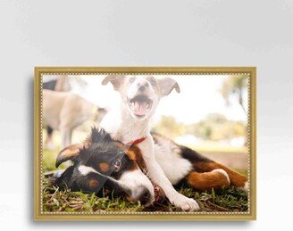 CustomPictureFrames.com 15x9 Frame Gold Real Wood Picture Frame Width 0.75 inches | Interior