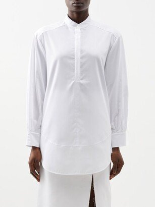 Amara Stand-collar Cotton-blend Shirt