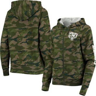 Women's Camo Chicago Bears Raglan Full-Zip Hoodie