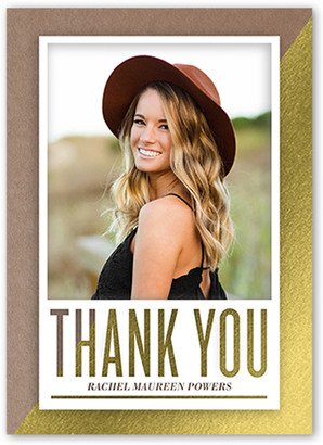Thank You Cards: Splendid Thank You Thank You Card, White, Matte, Signature Smooth Cardstock, Square