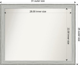 Non-Beveled Wood Wall Mirror - Bel Volto Silver Frame