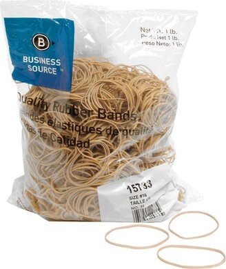 Business Source Rubber Bands Size 16 1 lb./BG 2-1/2x1/16 Natural Crepe 15733